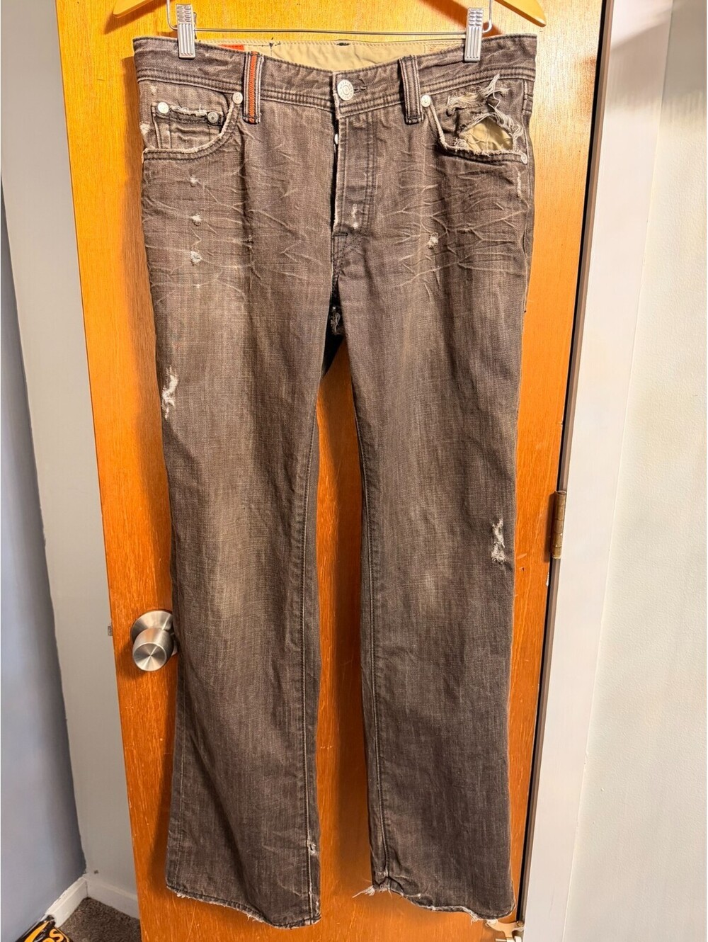Hugo Boss Orange Men's Orange Handcrafted Regular Straight Leg Jeans 34x34 Grey